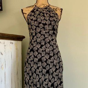 Black and white beaded spaghetti strap dress – Siz